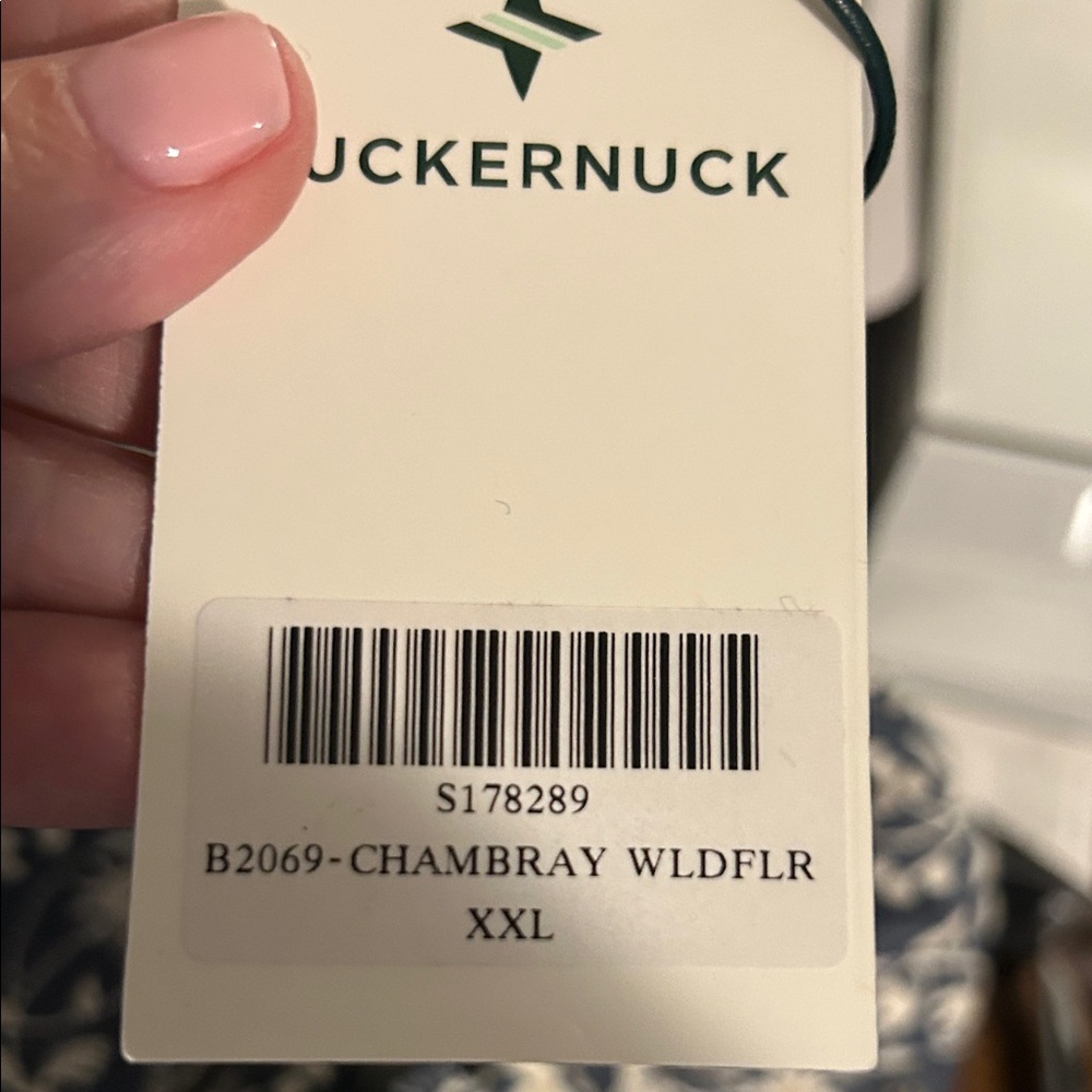 Tuckernuck Blue Floral Chambray Shirt XXL